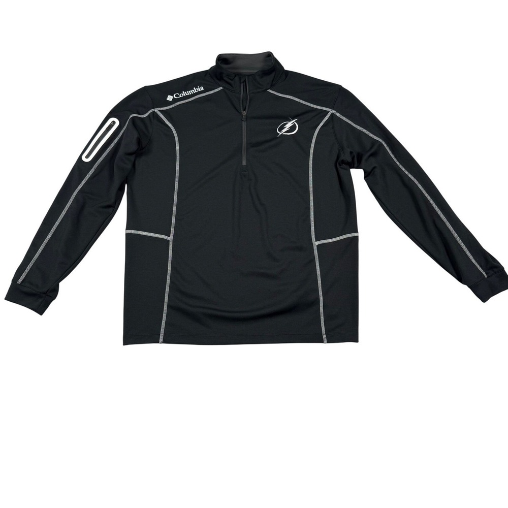 Columbia Golf Mens Quarter Zip Pullover Tampa Bay Lightning Hockey Size Medium